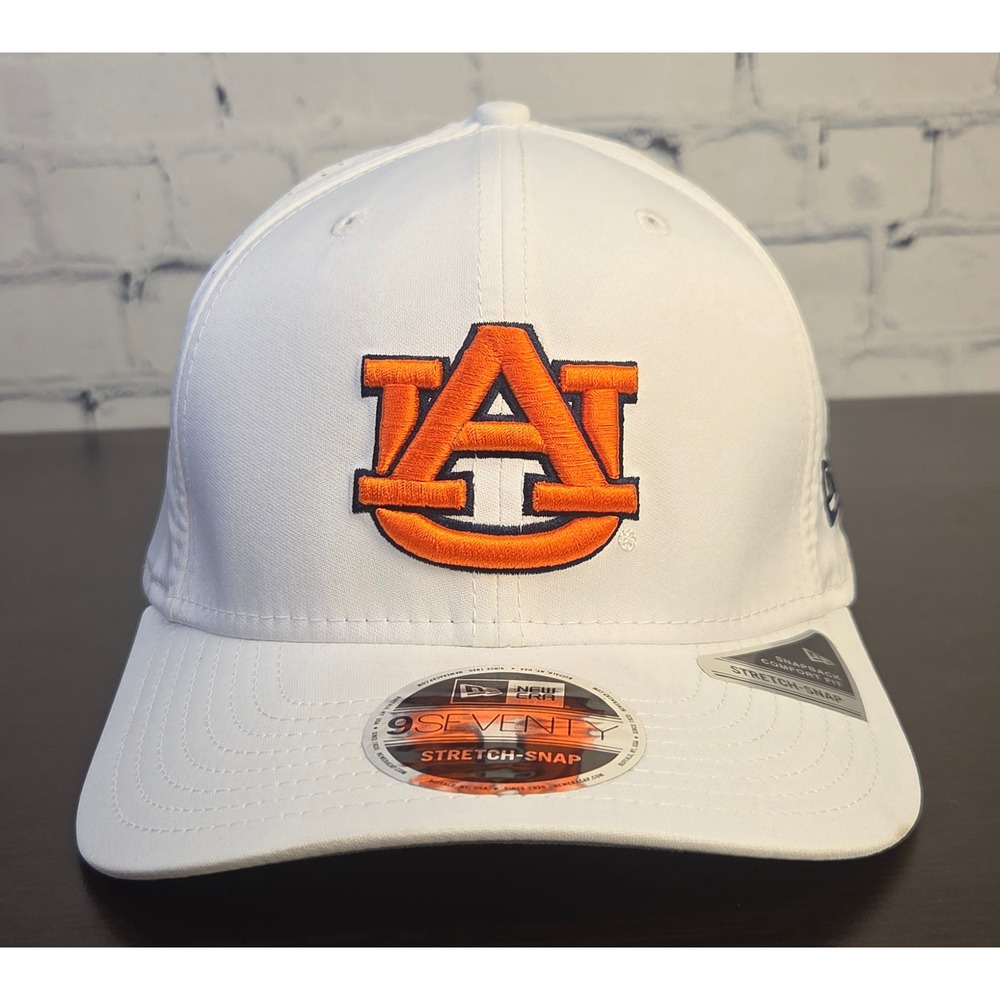 New Era 9SEVENTY Auburn Tigers Stretch Snapback Hat White Cool Micro Era OSFM